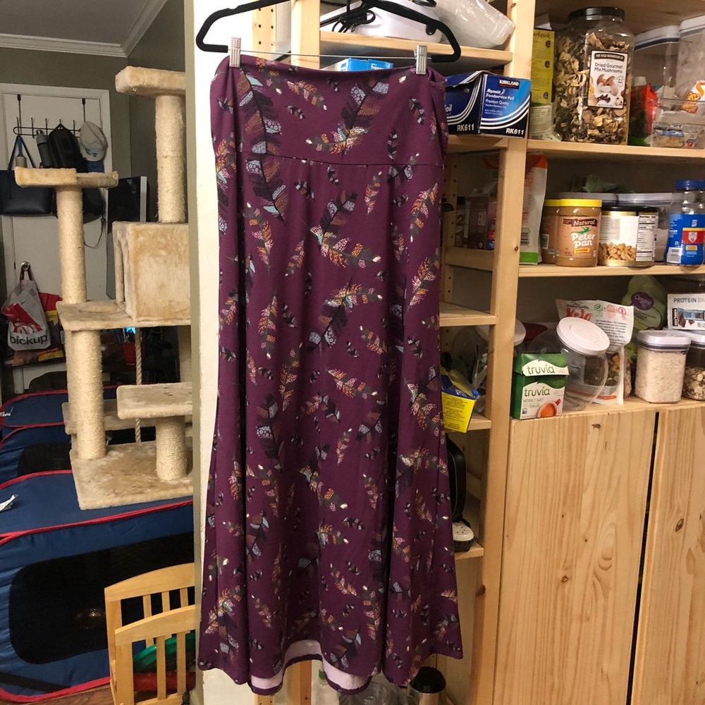 Purple feather Lularoe maxi